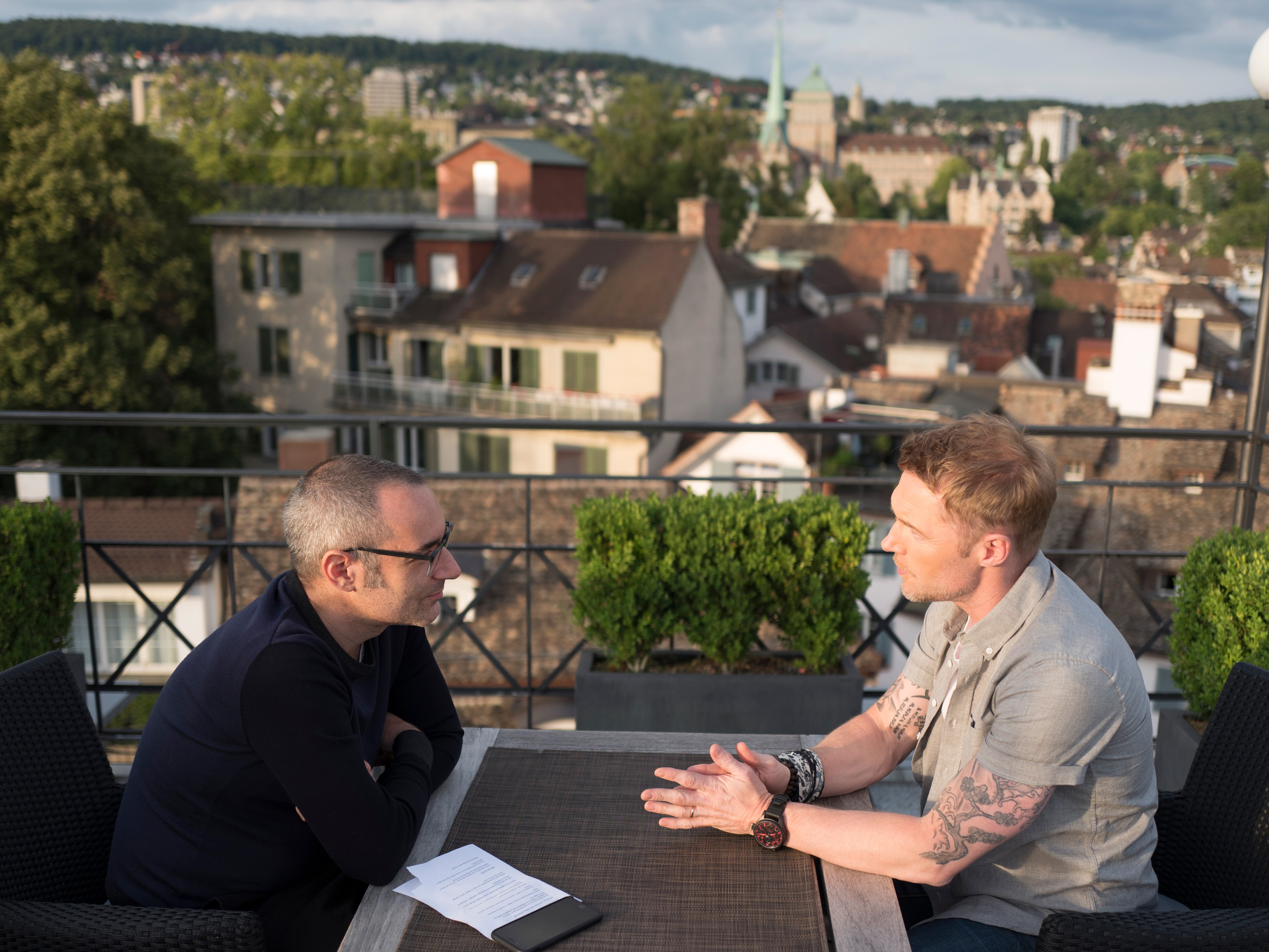 Dan Pieracci interviewing Ronan Keating