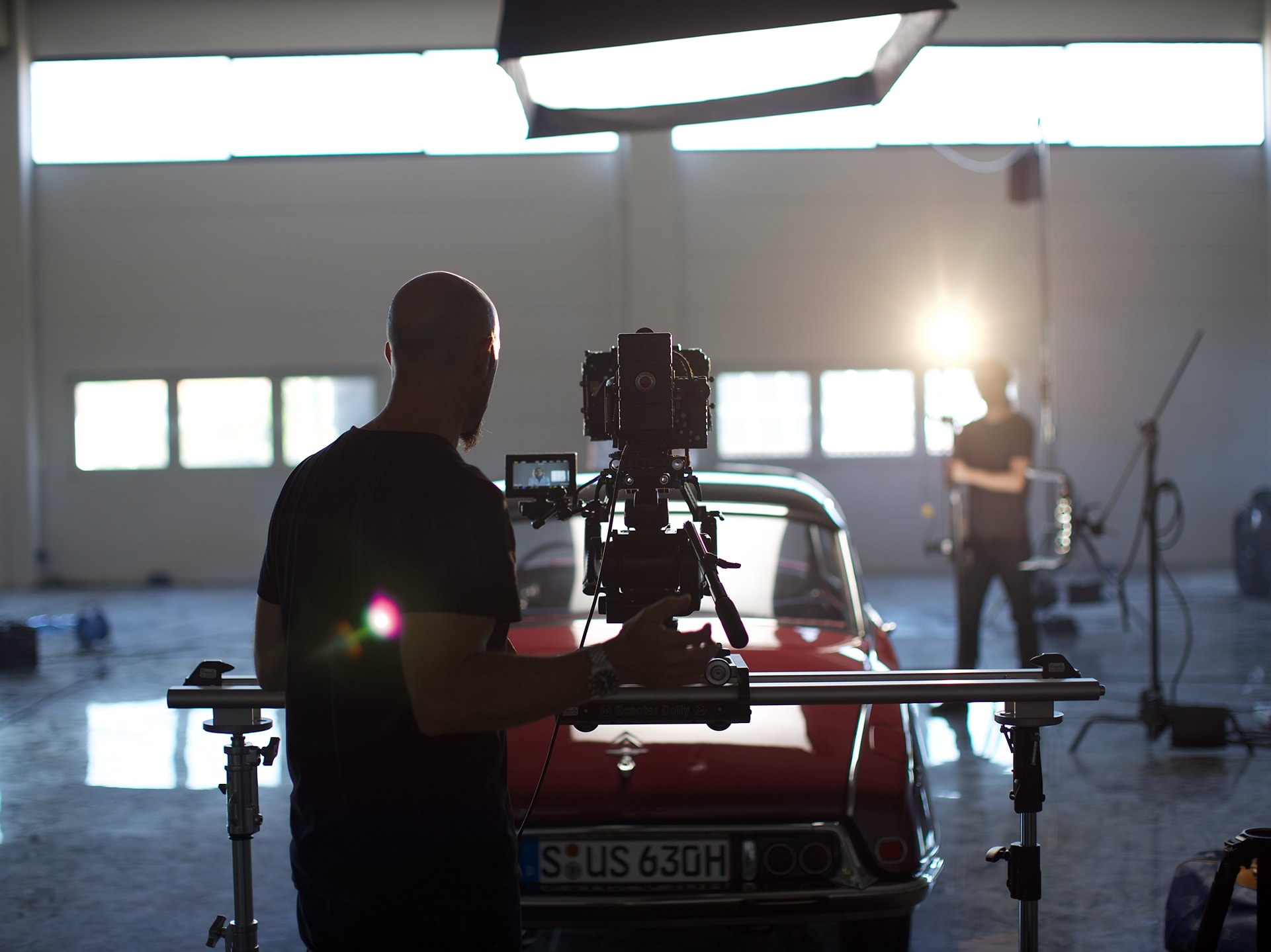 Filmmaker Xaver Walser during the shoot for IWC