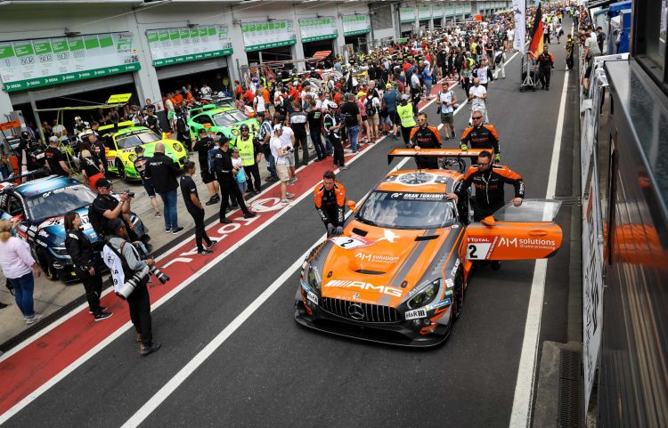 Image showing the Mercedes AMG team car during a race