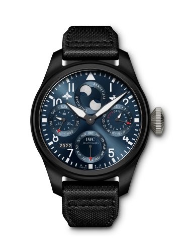 IWC Edelstahl Handaufzug Plexiglas Leder 32 mm