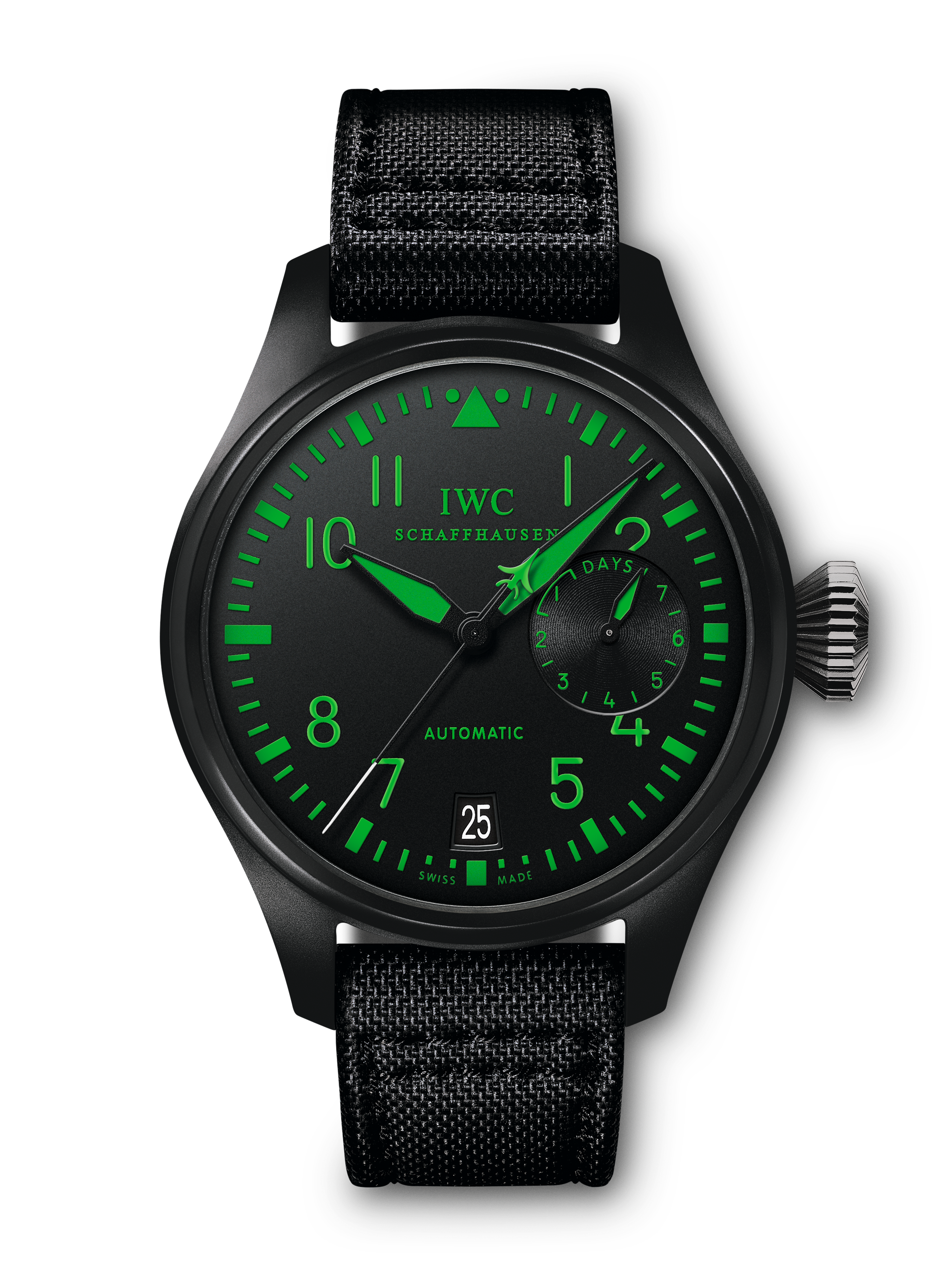 IWC Pilot Chronograph Automatic Steel Automatic 43mm Fabric Strap Watch IW377709