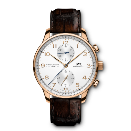 アイダブリューシー IWC 腕時計 ポルトギーゼ クロノグラフ IW371605 シルバー 自動巻 メンズ  極美品 国内正規品 [質イコー]