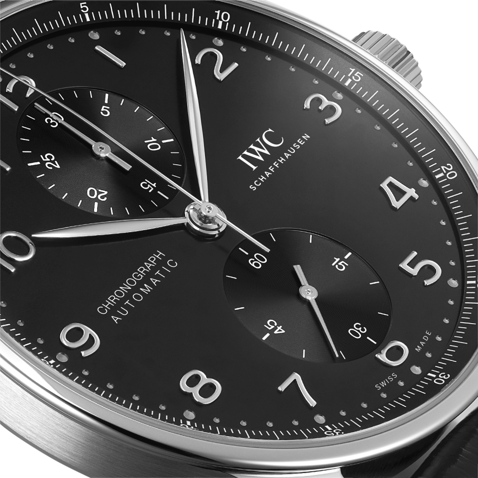 Iwc portugieser chronograph black dial store