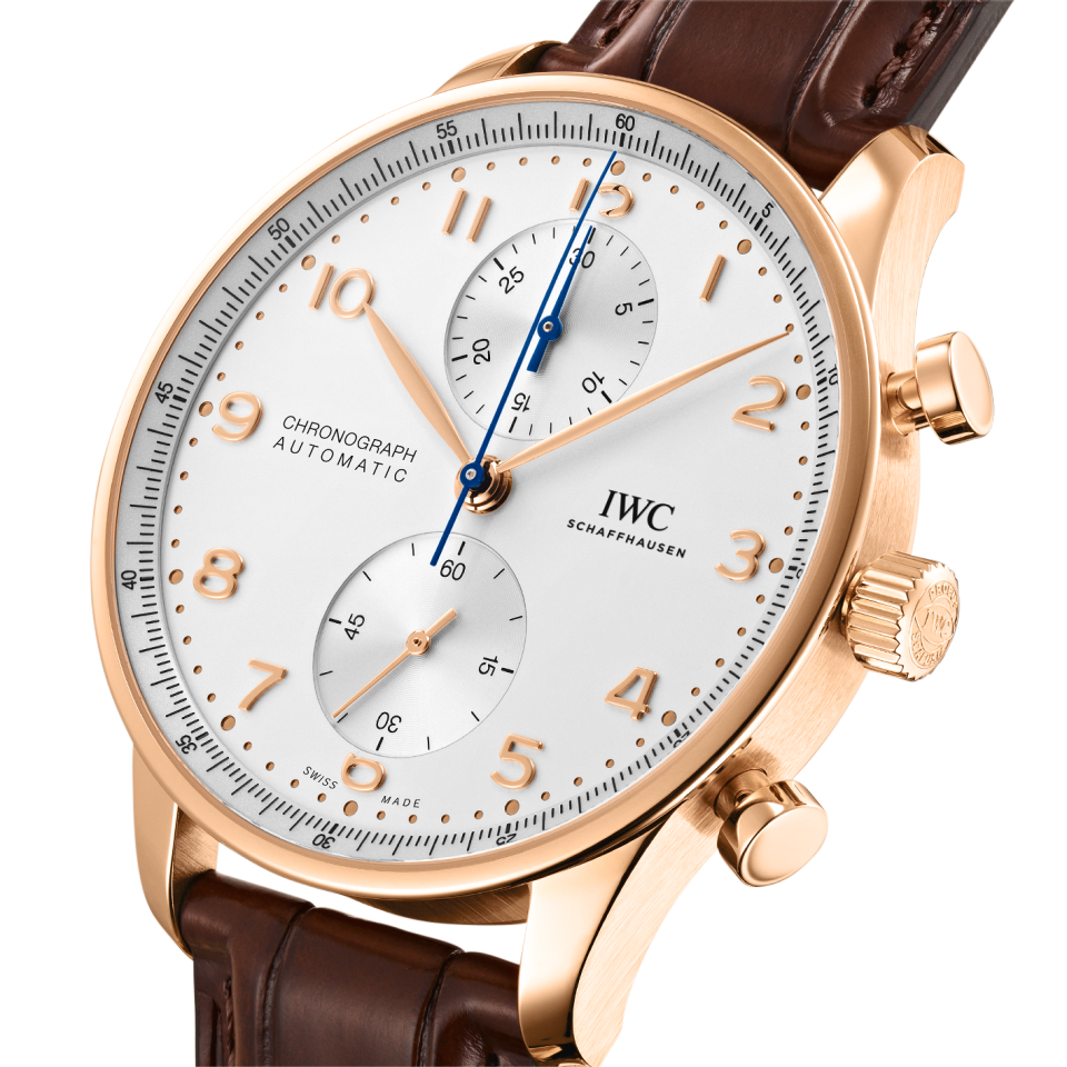 Iwc portuguese chronograph gold clearance
