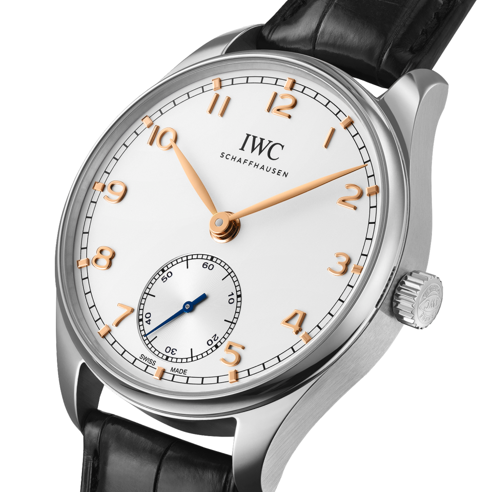 【113708】IWC インターナショナルウォッチカンパニー  IW358303 ポルトギーゼ オートマチック40 シルバーダイヤル SS/レザー（クロコ） 自動巻き ギャランティーカード 純正ボックス 腕時計 時計 WATCH メンズ 男性 男 紳士