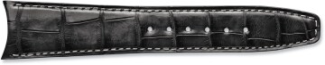 Black alligator leather strap by Santoni