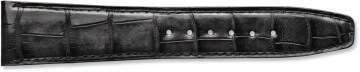 Black alligator leather strap by Santoni