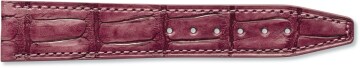 Raspberry pink alligator leather strap by Santoni