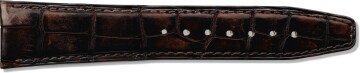 Dark brown alligator leather strap by Santoni