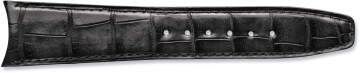 Black alligator leather strap by Santoni