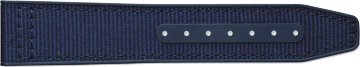 Blue rubber strap with textile inlay