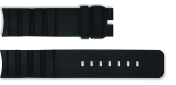 Black rubber strap with IWC-patented quick-change system