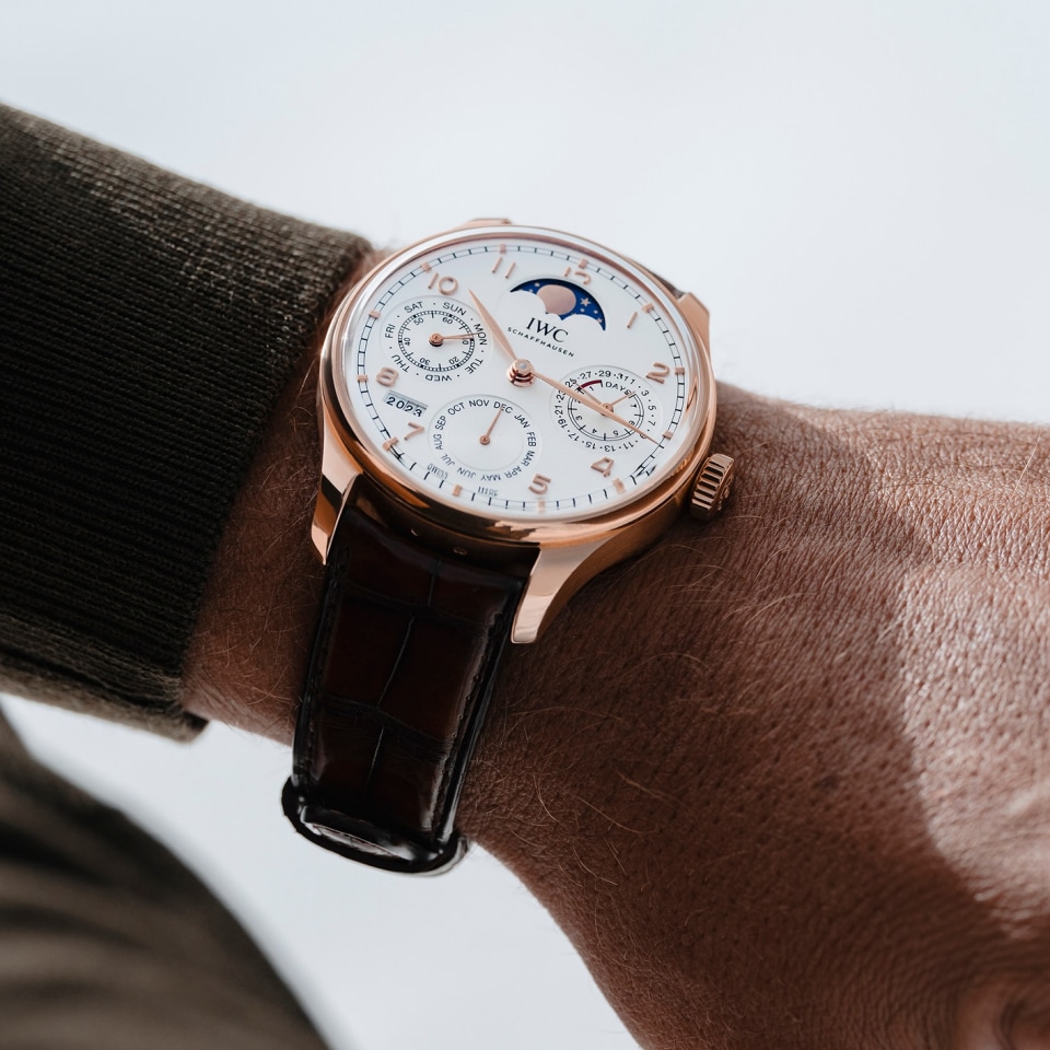 Iwc portuguese perpetual calendar rose gold top