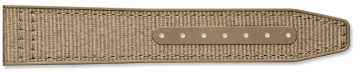Beige rubber strap with textile inlay