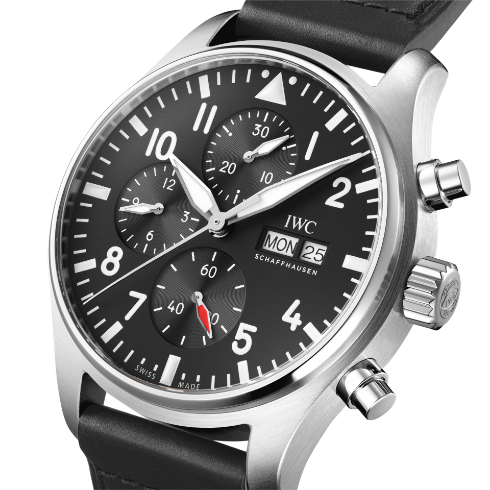 Iwc pilot black automatic chronograph 2025