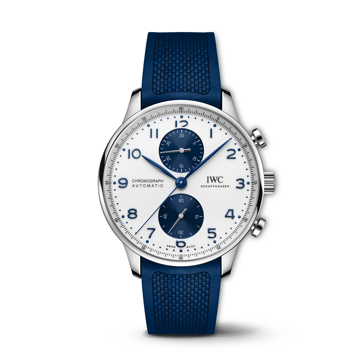Iwc portugieser chronograph blue on sale