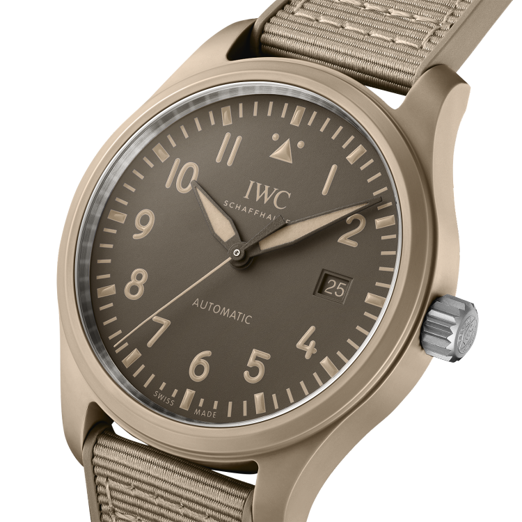 Pilot's Watch Automatic 41 TOP GUN Mojave Desert with brown dial, brown ceramic case and brown rubber strap