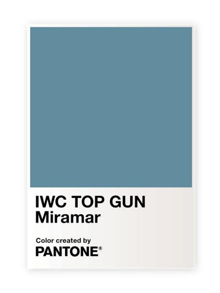 Pantone Miramar color card on a white background