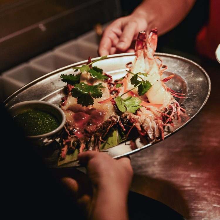 Close up view of a dish served at Satu in Geneva