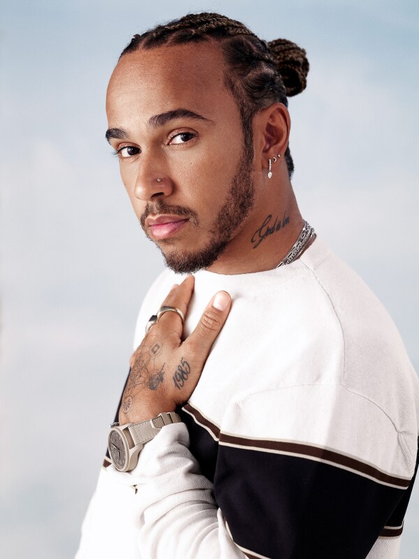 Lewis Hamilton wearing Pilot's Watch in Mojave