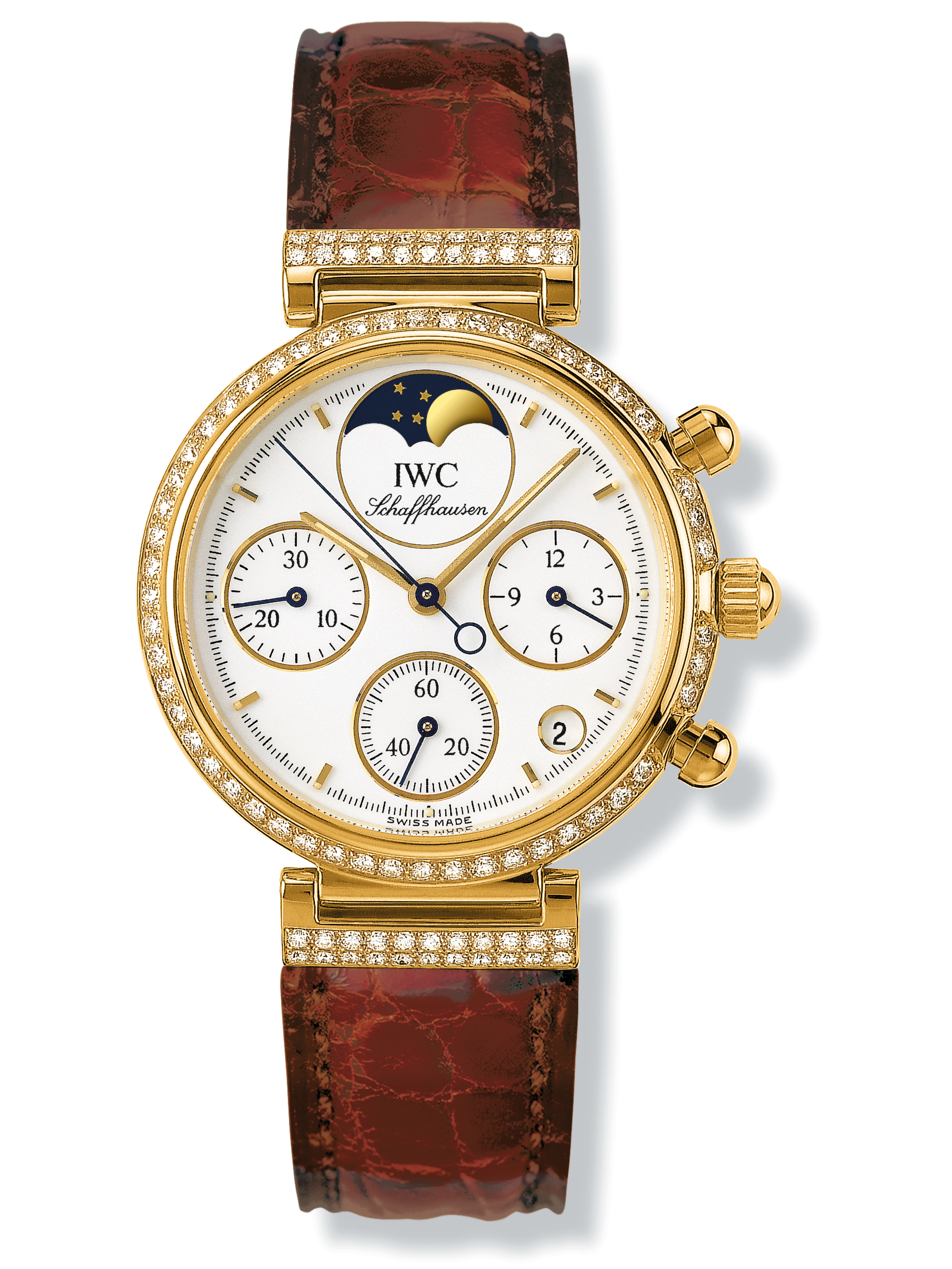 The Small Da Vinci (Ref. IW843601) in light yellow gold including gemstones