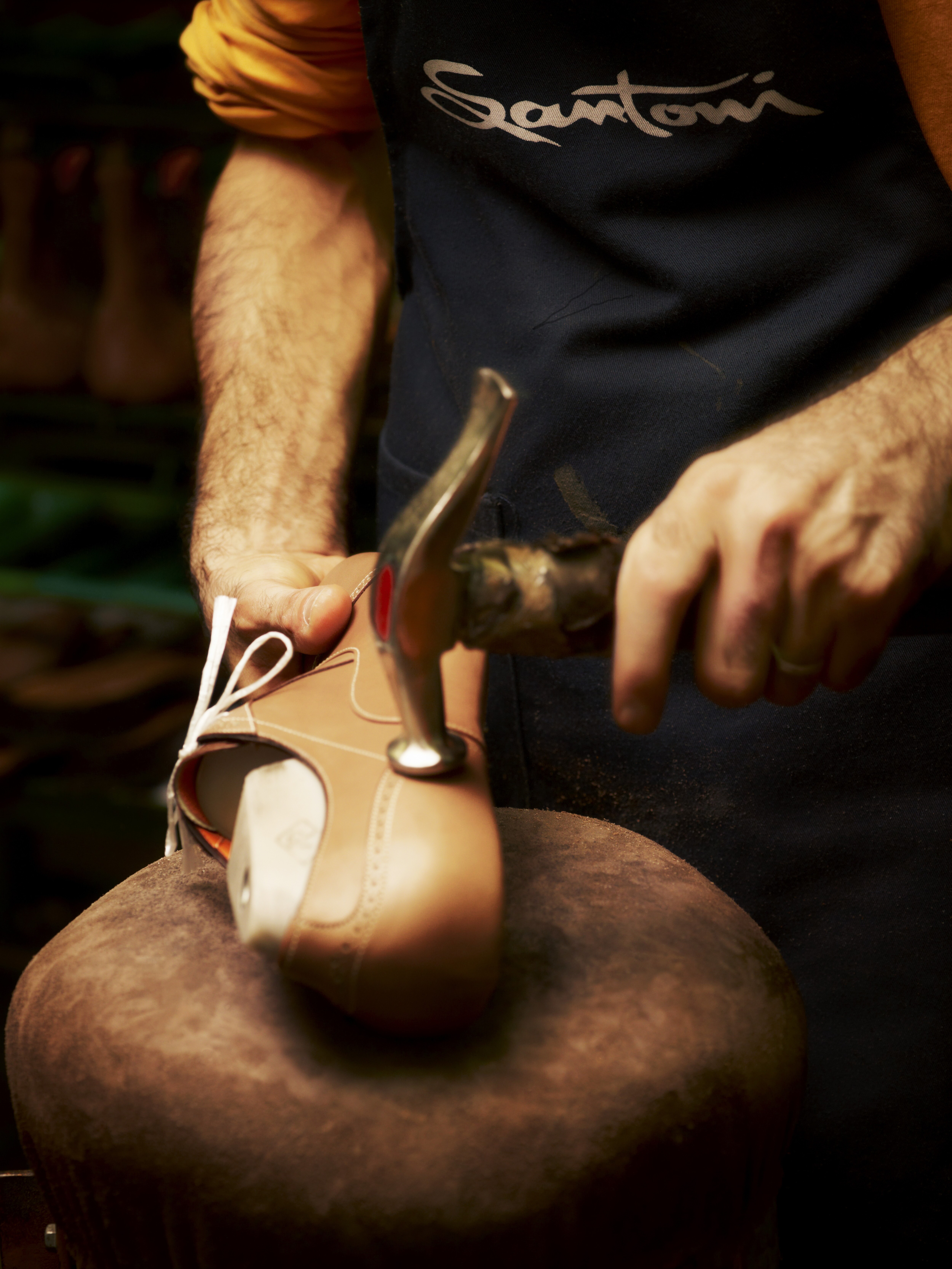 Hand-stitched seams and multiple coats of leather dye make each shoe a unique product